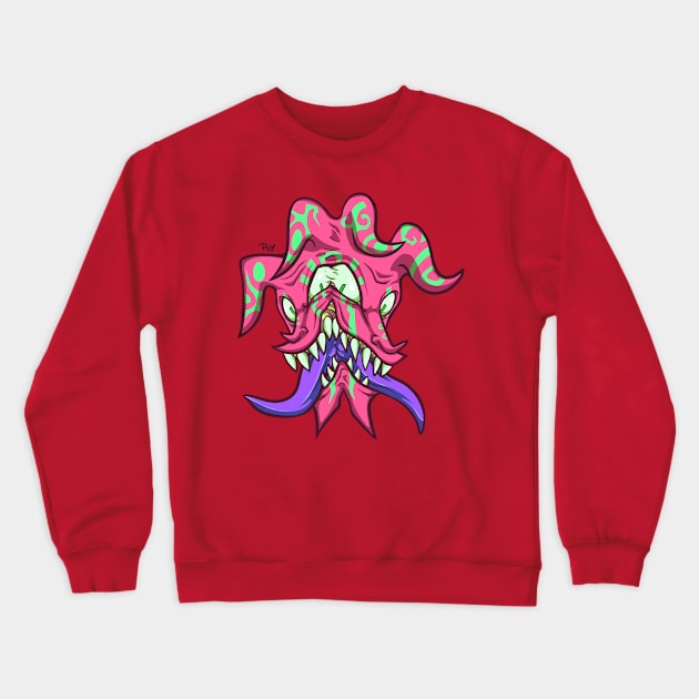 Fear-Pink Crewneck Sweatshirt by Psychonautic